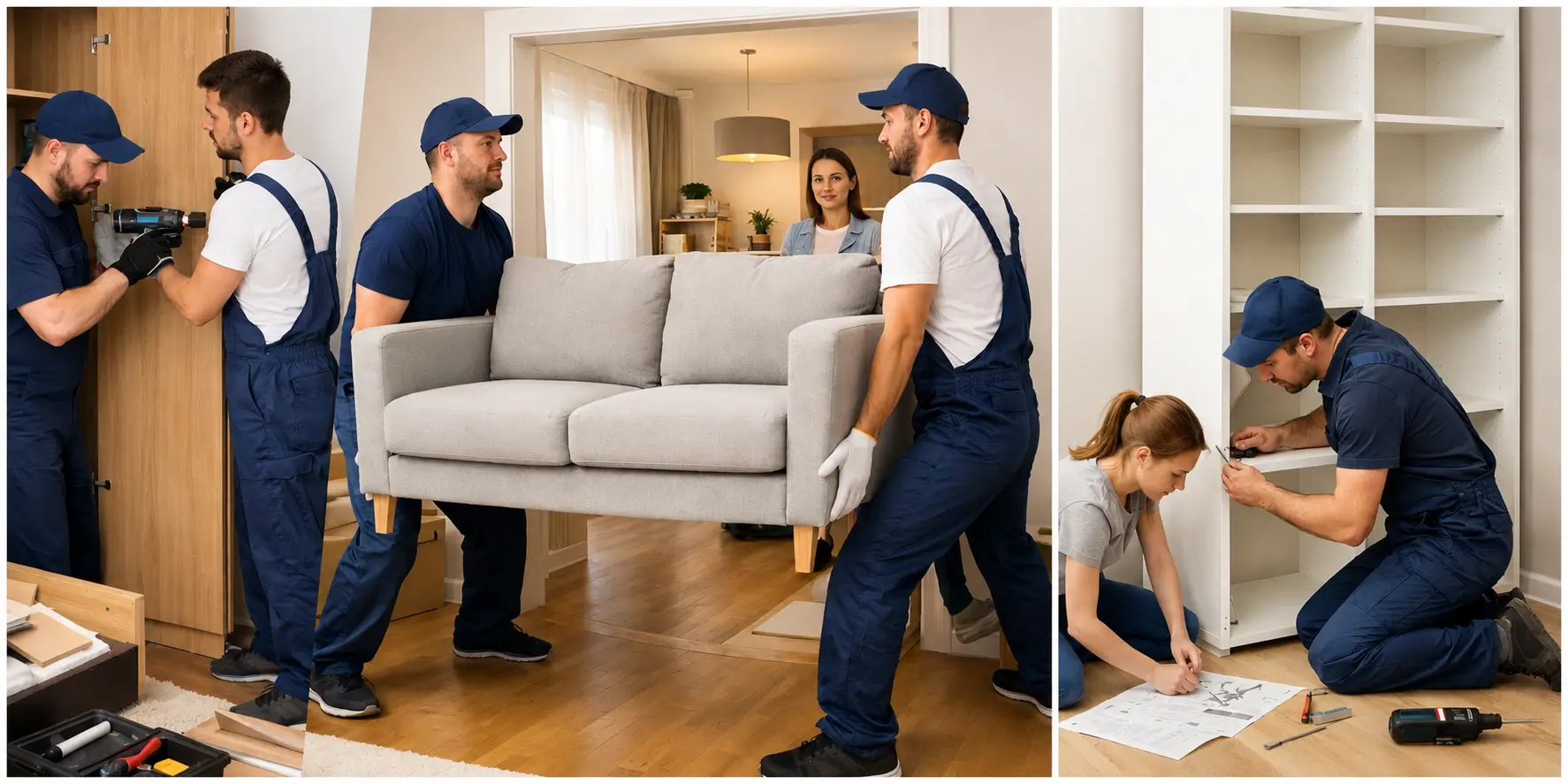 Ev içi taşıma sırasında uzman mobilya sökme ve yeniden montaj