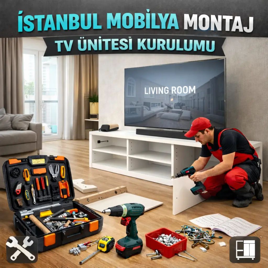 Profesyonel TV ünitesi montajı